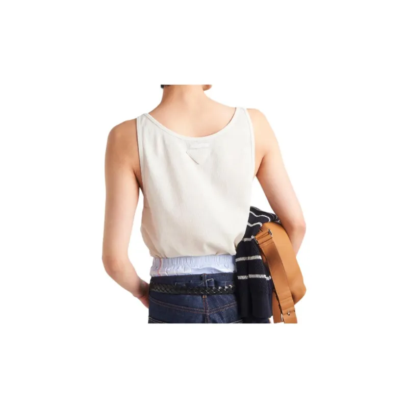 PRADA Tank Tops Men Beige-4
