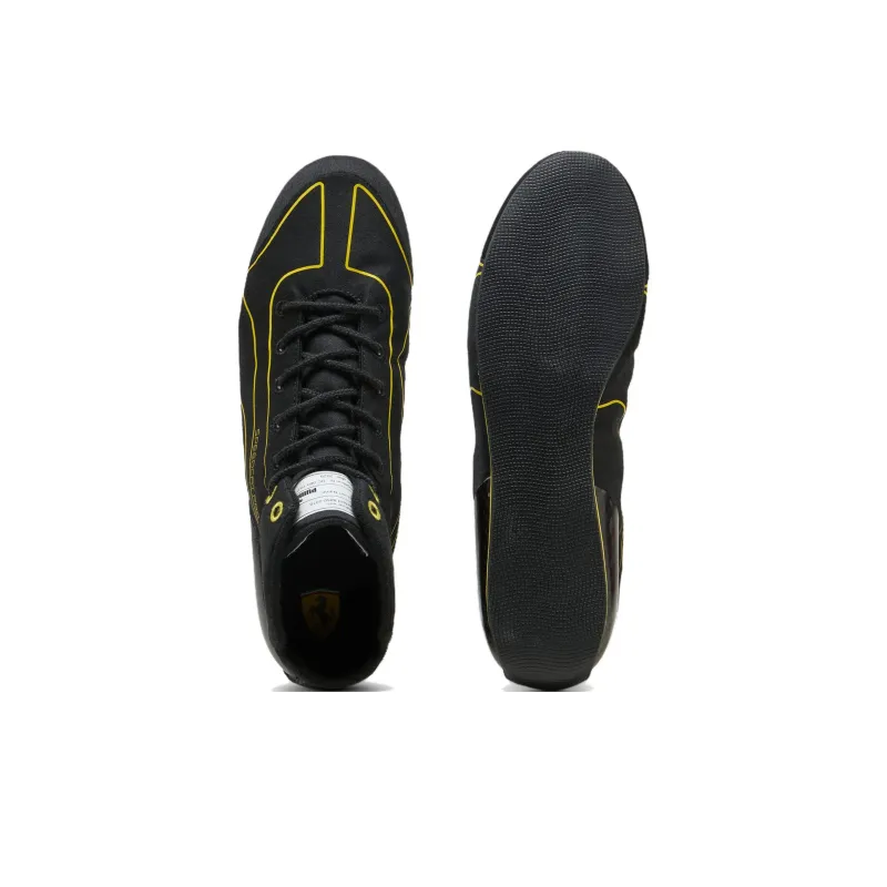 Ferrari x PUMA Speedcat Anti-Slip Wear-Resistant Mid-Top Training Shoes Men's Black Yellow-3