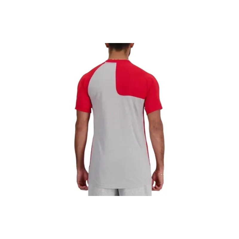 New Balance Asymmetric Short Sleeve T Shirts Men Red-5