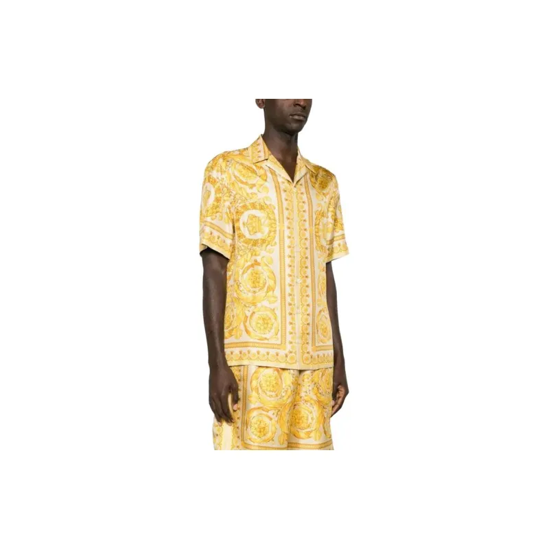 VERSACE Barocco print Silk Shirt-3