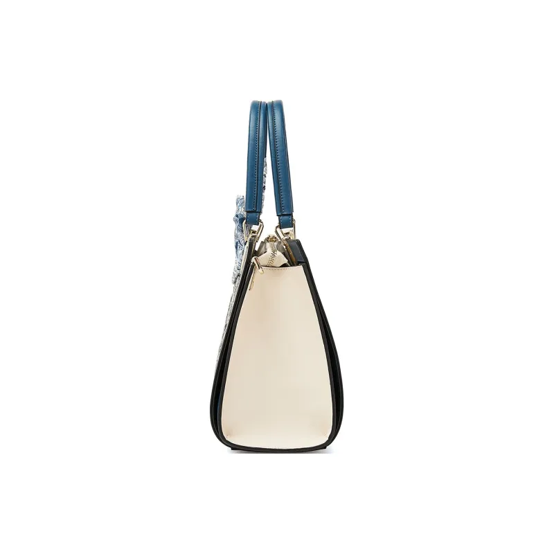 FOXER Cow Leather Versatile Shoulder Bag Handbag Women's Apricot/Burgundy/Blue-11