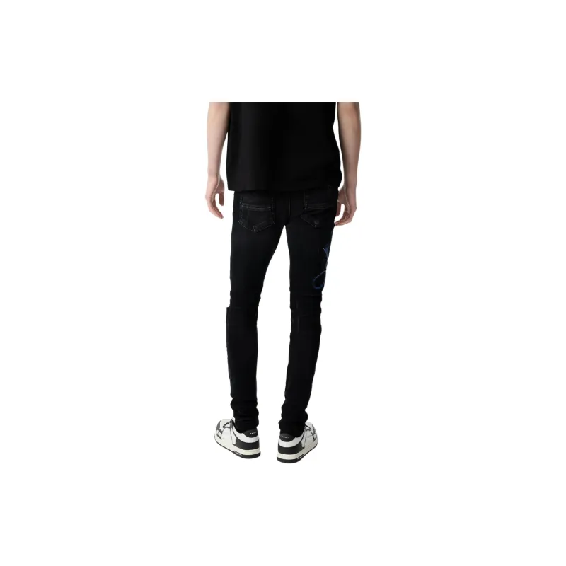 AMIRI Blue Poison Archival Distressed Skinny Jeans-1