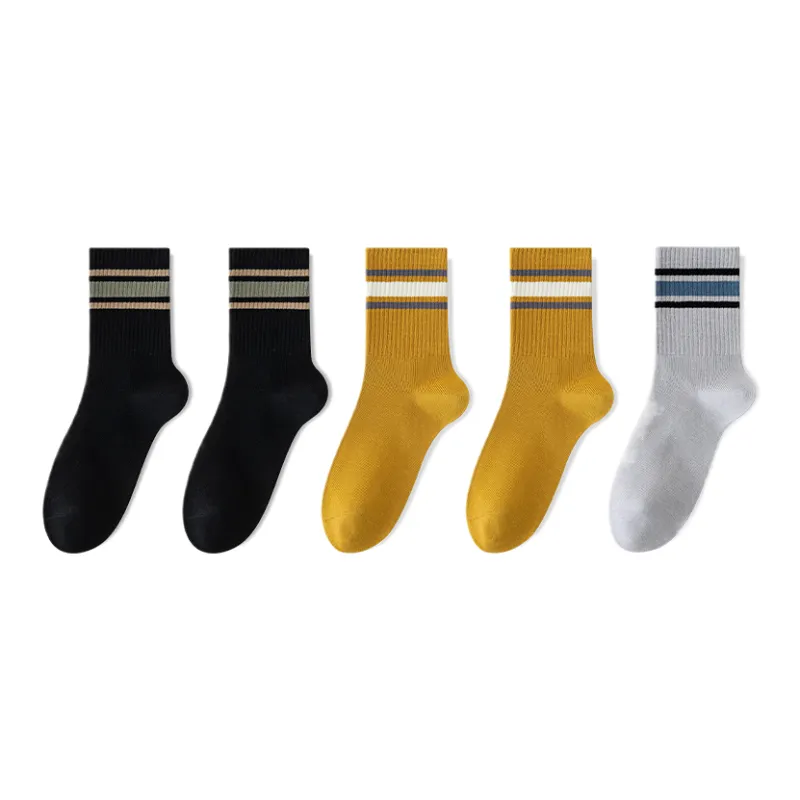 Lan Miao Mid Calf Socks Men's 5 Pack-9