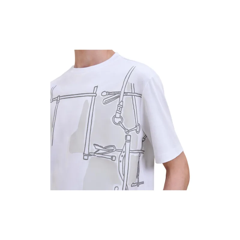 HERMES T Shirts Men White-2