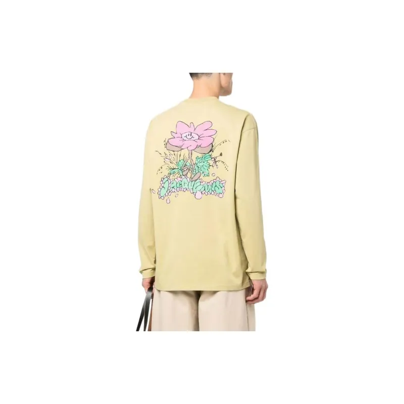 Jacquemus Le T Shirt Desenho Manches Longues Daisy Logo Long Sleeve T shirt-2