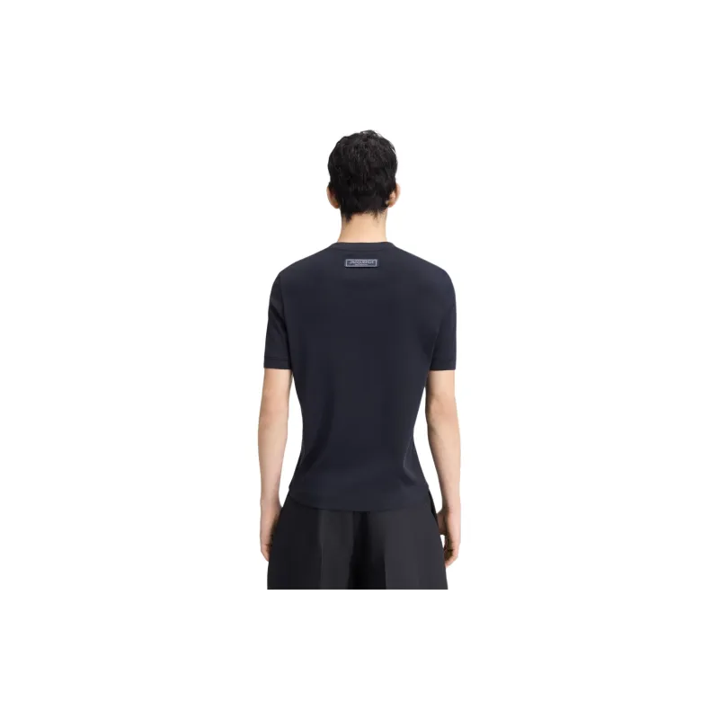 Jacquemus Embroidered V Neck T Shirt-2