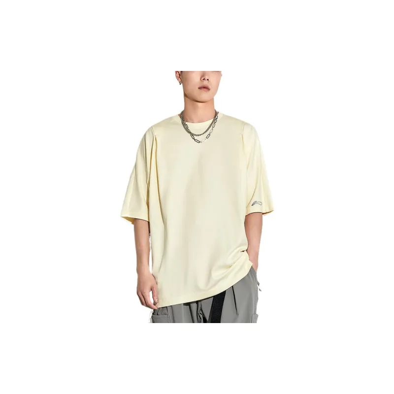 LiNing Li Ning X Jackie Chan Co branded Kung Fu Series T Shirt Men's Papyrus White-2