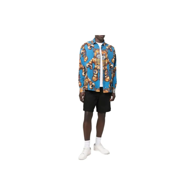 MOSCHINO Shirts Men Blue-3