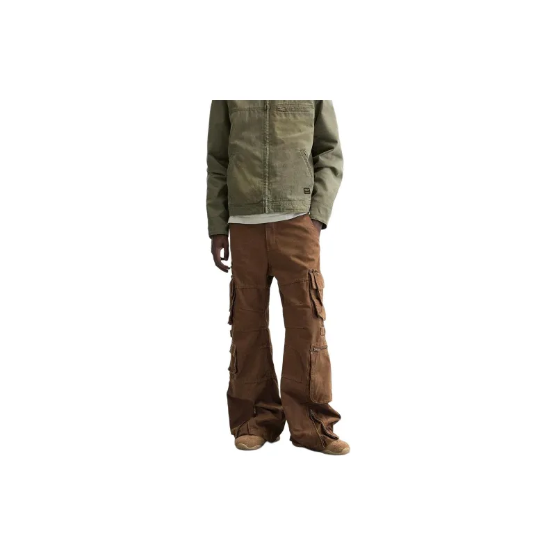 ZARA Cargo Pants Men Brown-3
