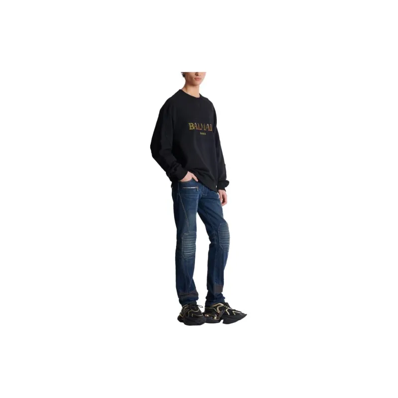 BALMAIN Vintage Logo Embroidered Oversized Sweatshirt-3