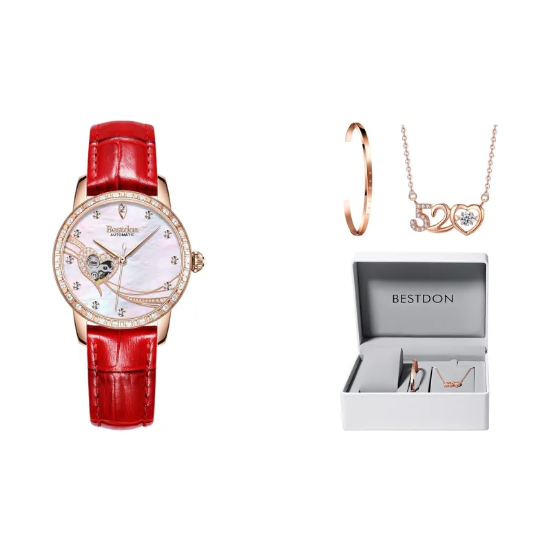Bestdon Automatic Mechanical Movement Ceramic Strap Watch Women's Watch Mother-of-Pearl Color Watch Dial-8