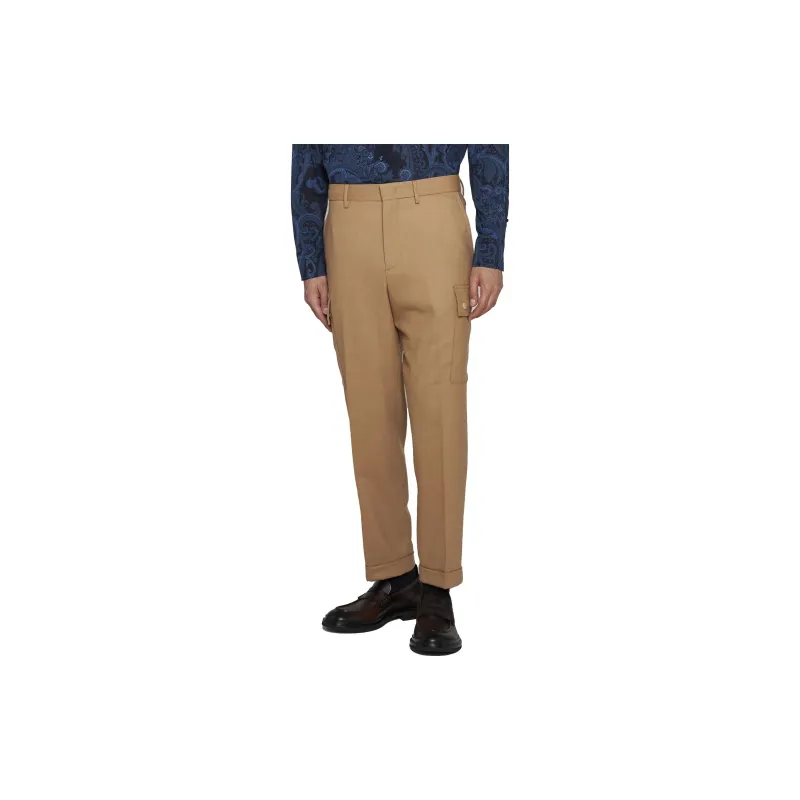 ETRO Cargo Pockets Stretched Tapered Trousers-3