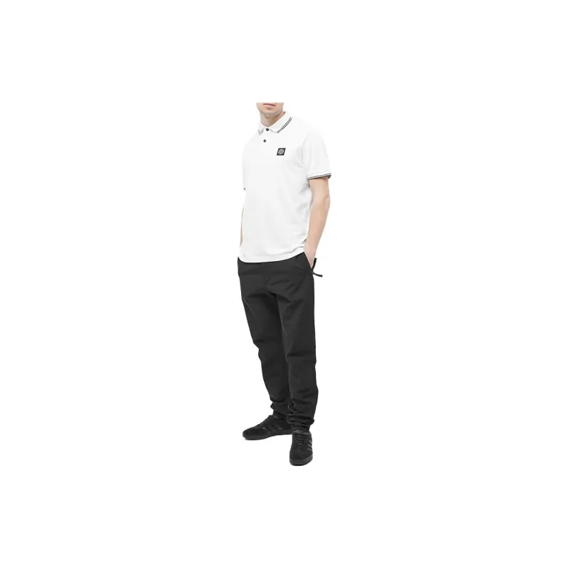 STONE ISLAND Logo Patch Short Sleeved Polo Shirt-1