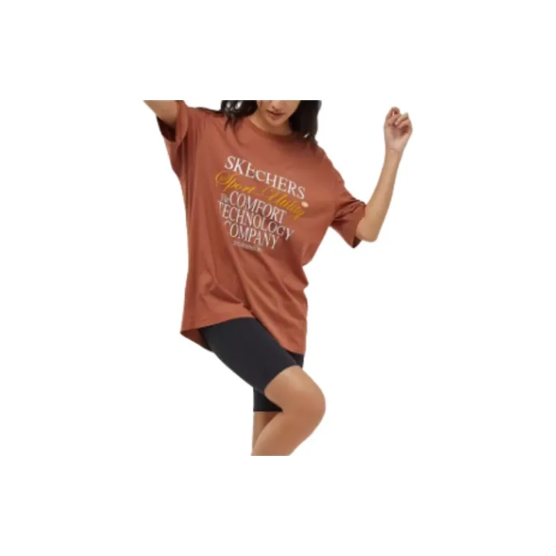 Skechers Sport T Shirt Unisex Imperial Jade Brown-4