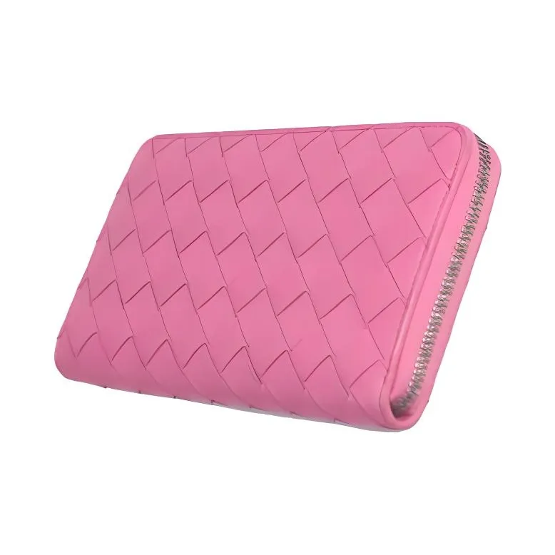 Bottega Veneta Lambskin Wallet Women's Pink-1