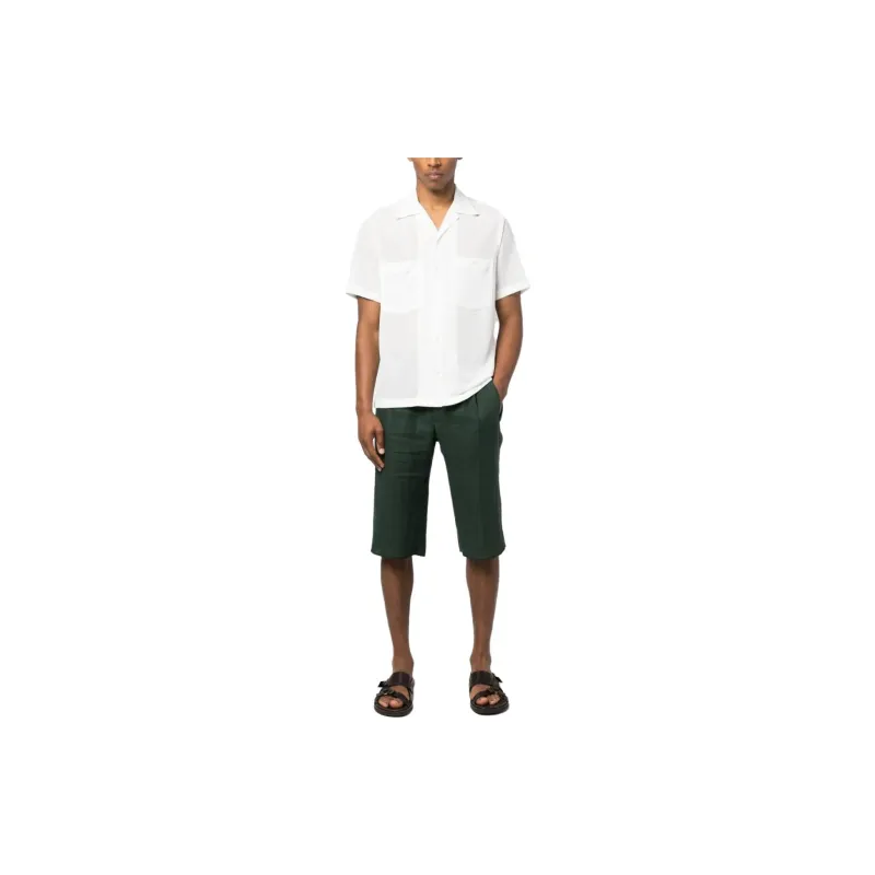 KITON Linen Bermuda Shorts-1