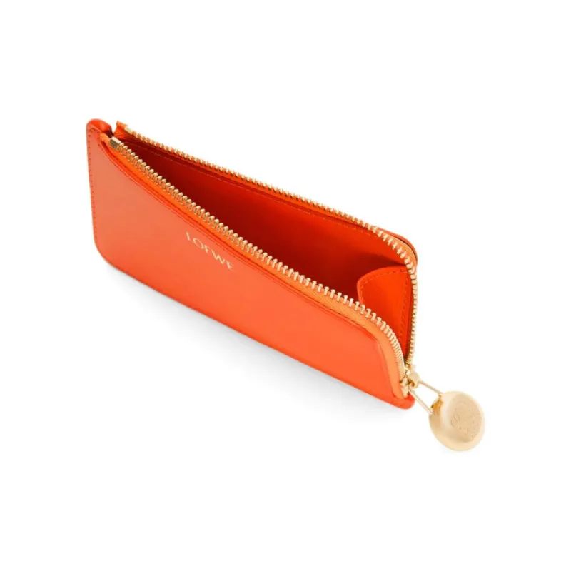 LOEWE Bright Nappa Calfskin Card Holder Women's Vivid Orange-2