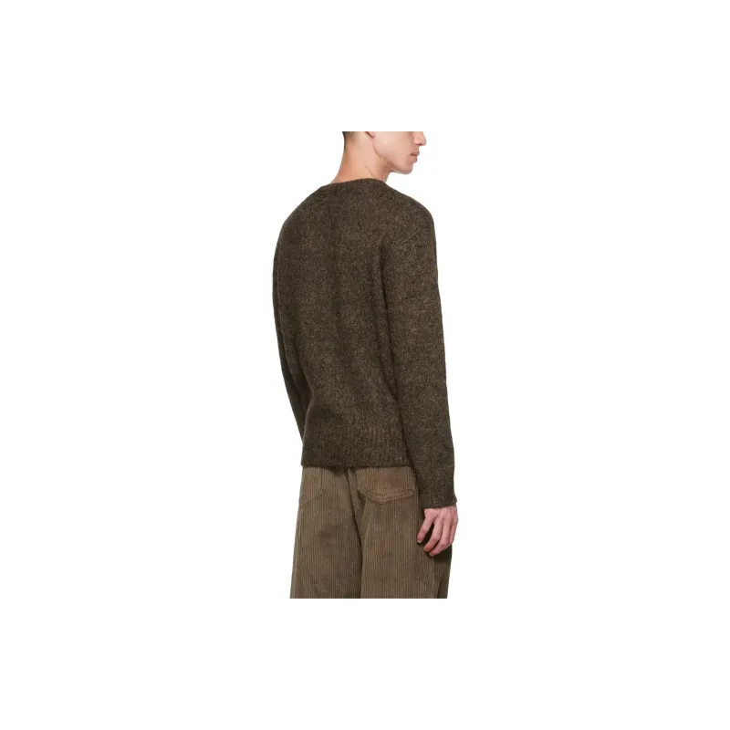 AMOMENTO SS24 Crewneck Sweater Sweater Men's Dark Brown/Dark Brown-2