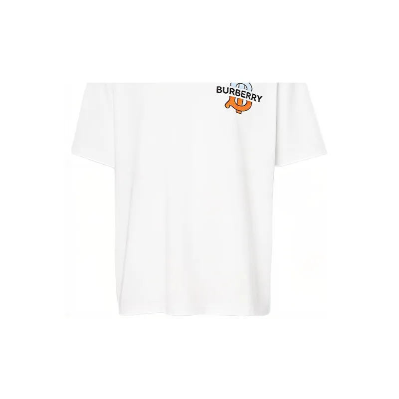 Burberry Drop Shoulder Sleeve T Shirt Men's White-5