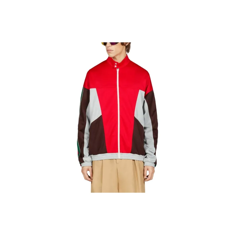 GUCCI Color Block Zip Up Jacket-2