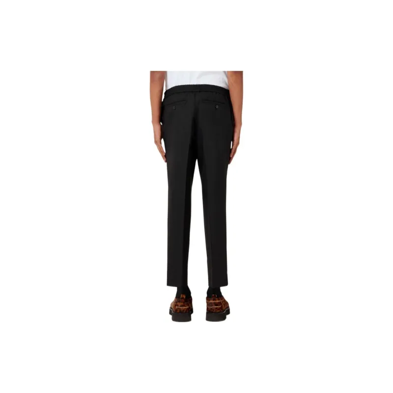 Ami Elasticated Waist Cropped Fit Trousers-2