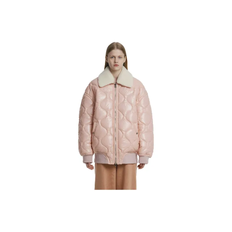 TRUNKPROJECT Lapel Loose Fit Puffer Jacket Unisex Pink-1