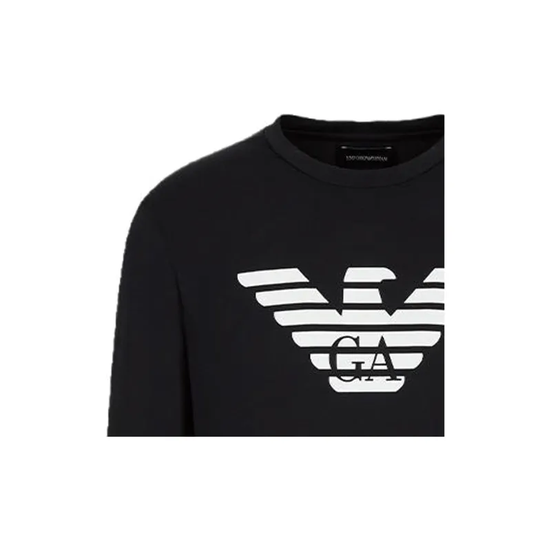 EMPORIO ARMANI Chest logo Long sleeve T shirt-11