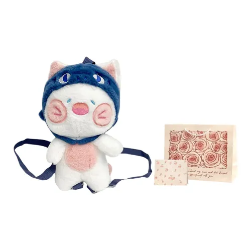 Rainbow Girl Plush Backpack Regular Women's White