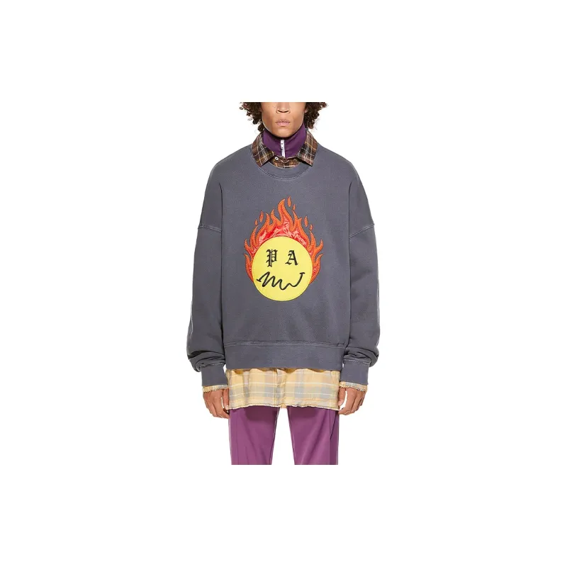 PALM ANGELS Burning Head Crewneck-3