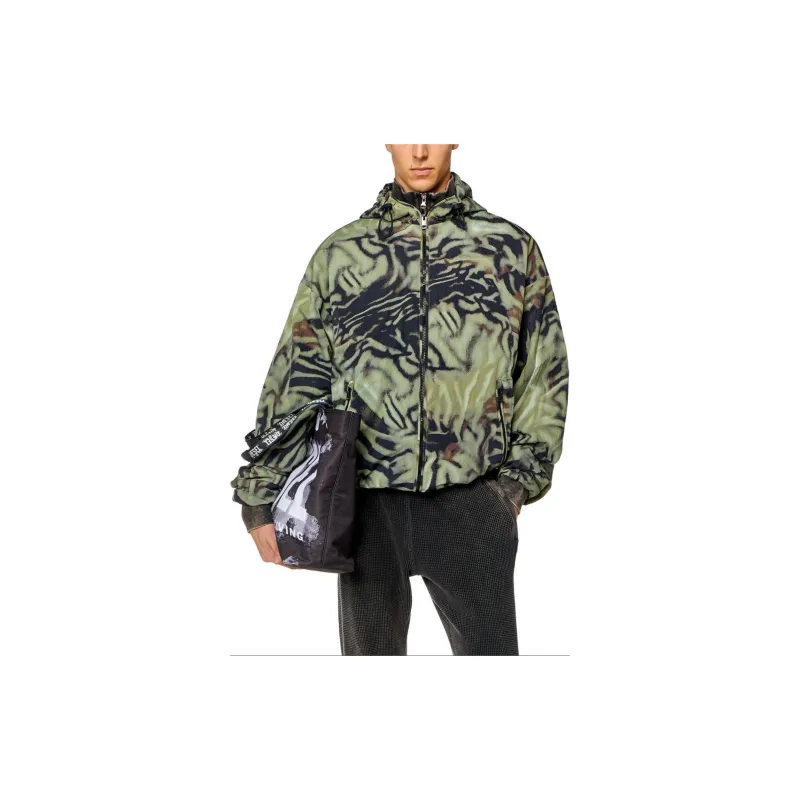 DIESEL SS24 Trench Coat Men's Army Green-1
