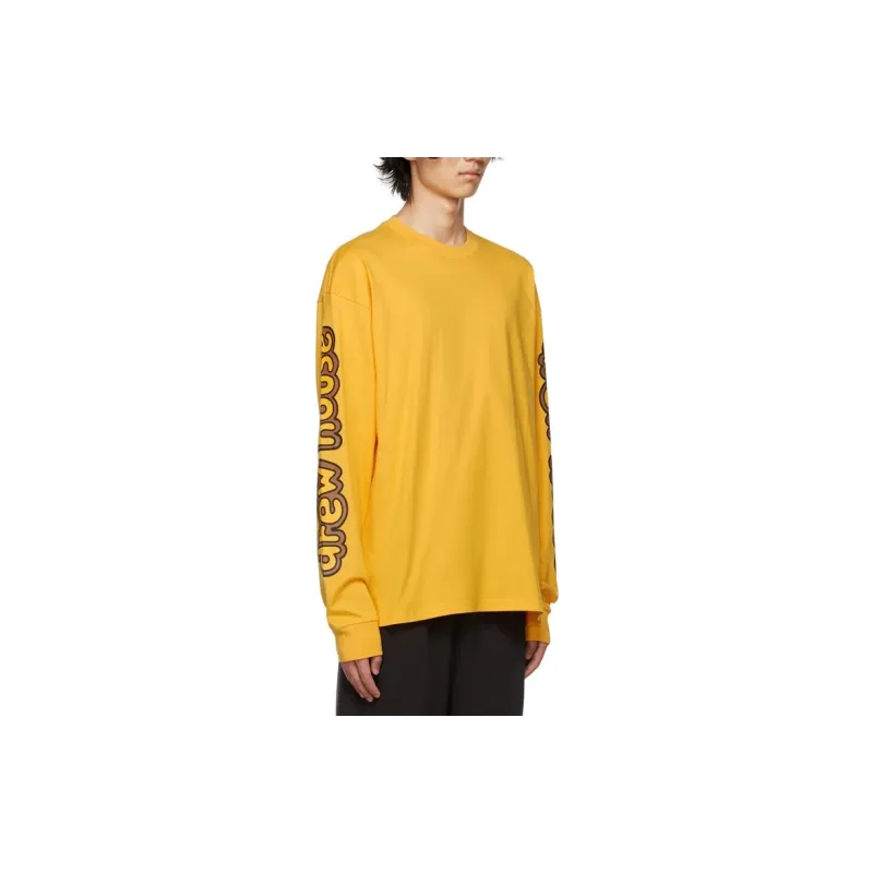 Drew House Letter Logo Series T Shirts Men Gold-3