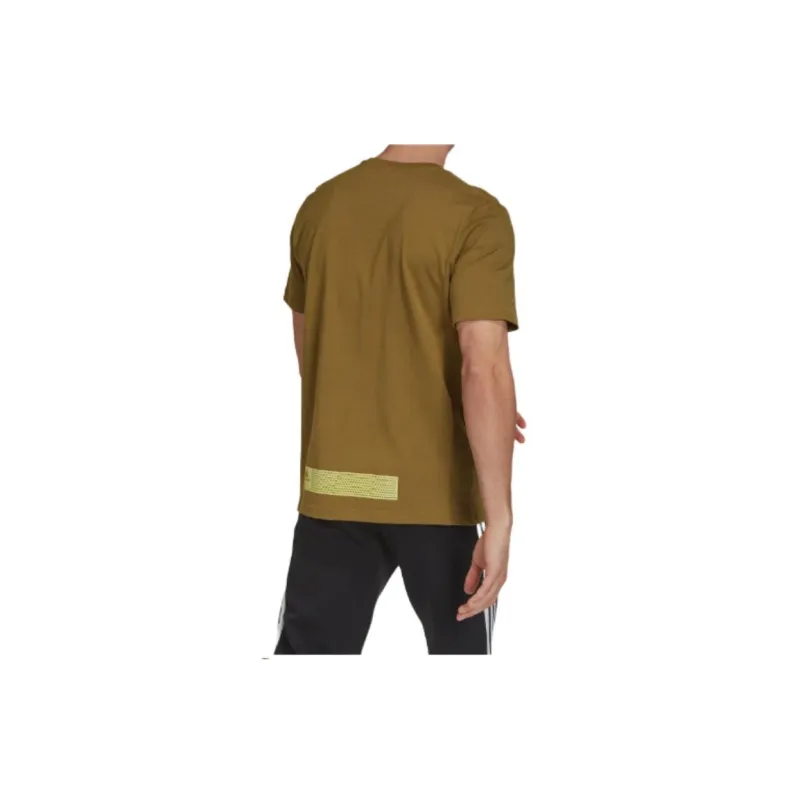 Adidas T Shirts Men Earth Yellow-4