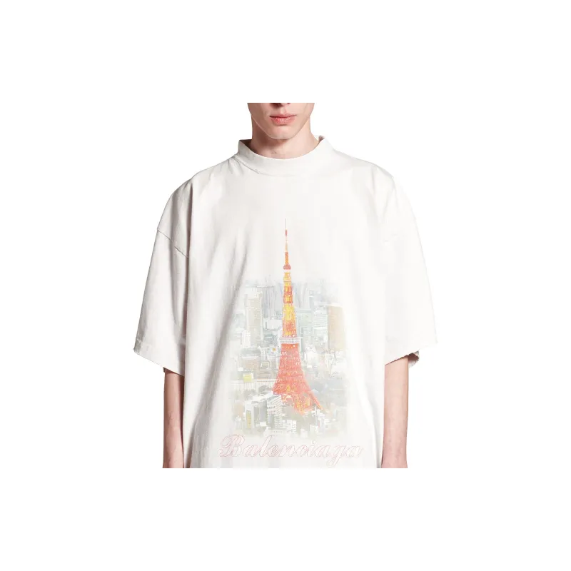 Balenciaga SS24 T Shirt Loose Fit Men's White-5