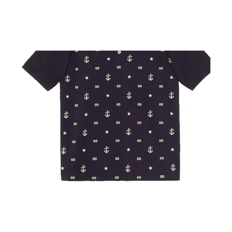 GUCCI Symbols Embroidered Polo Shirt-4