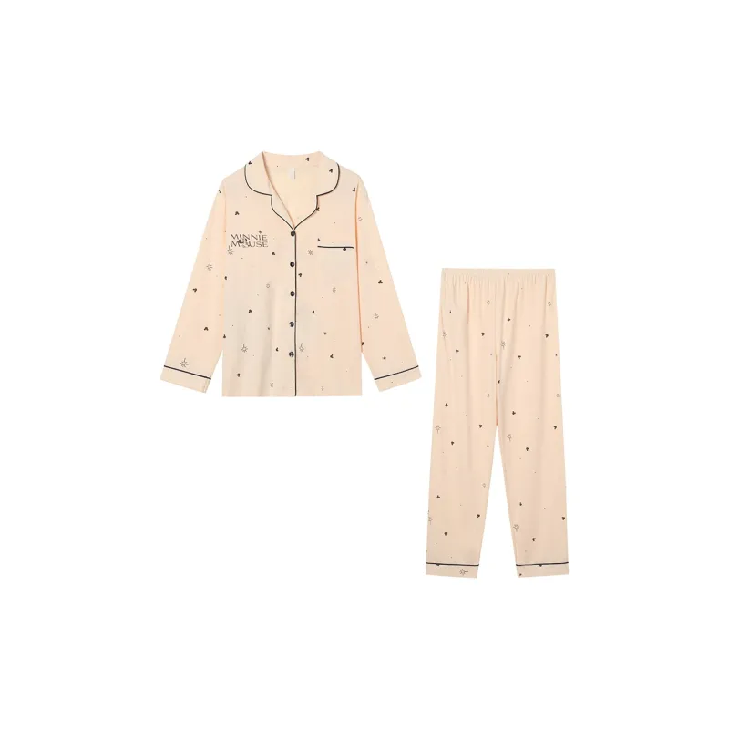 Disney Mickey Series Pajama Set Unisex Ecru-1