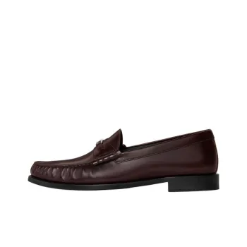 CELINE Luco Triomphe Loafers Men's Dark Brown