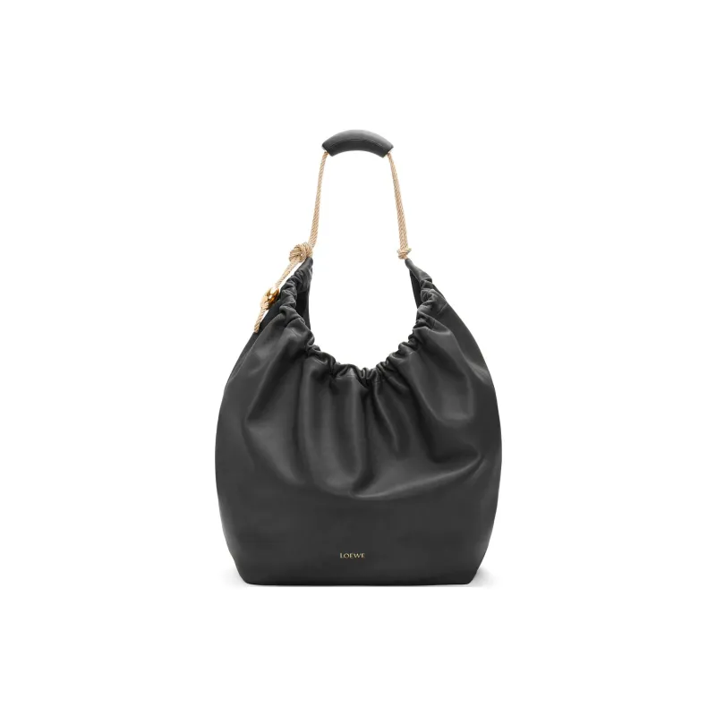 LOEWE Natural Cow Leather Handbag Extra Large Women's Black-0