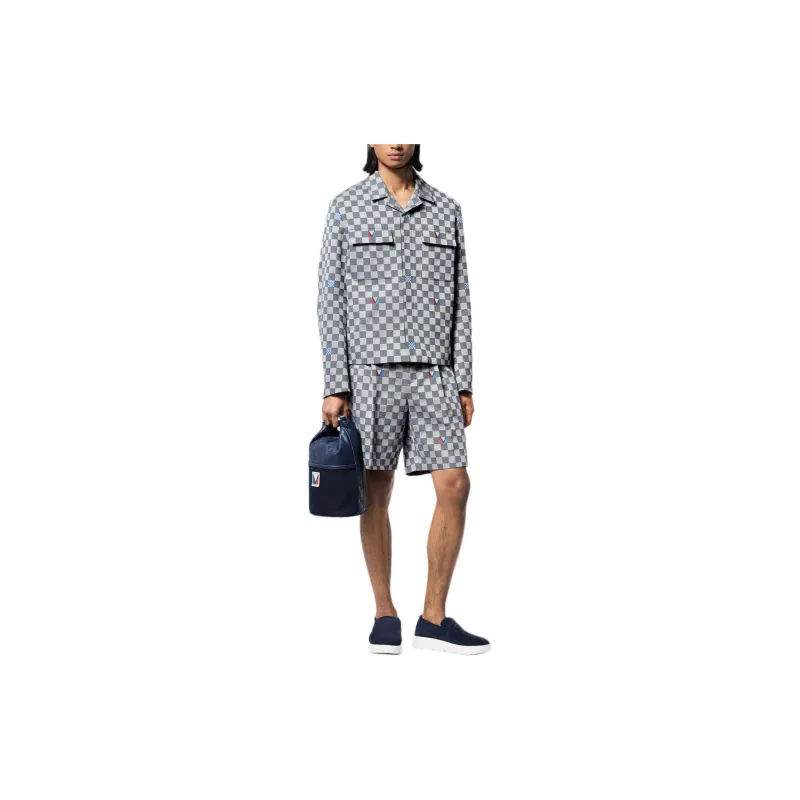 LOUIS VUITTON Damier Cotton Tailored Shorts-2