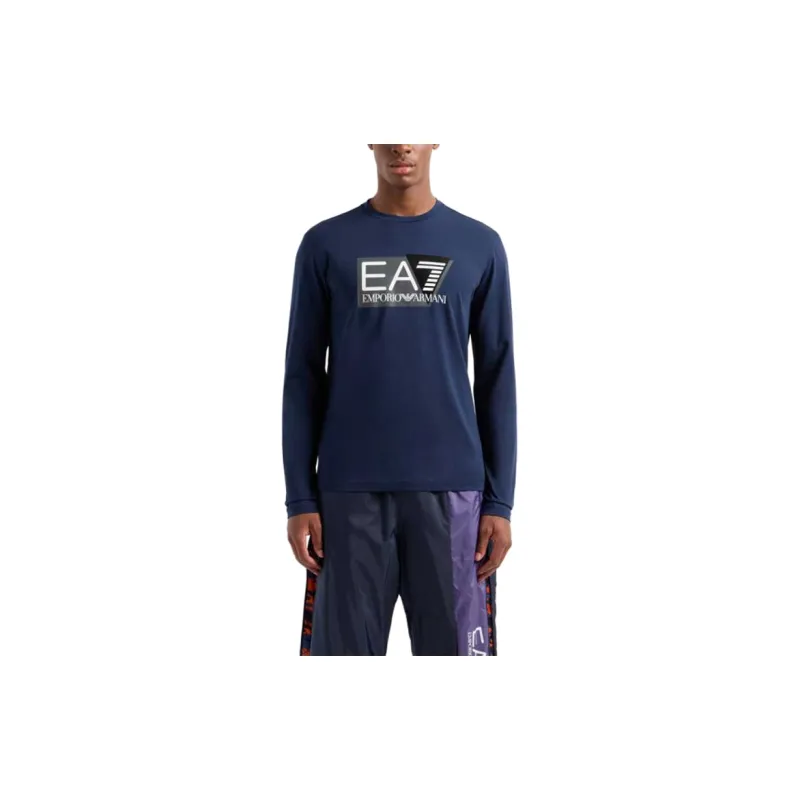 EMPORIO ARMANI EA7 SS24 T Shirt Men's Navy Blue-4