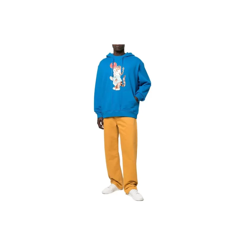 MOSCHINO Graphic Print Drawstring Hoodie-1