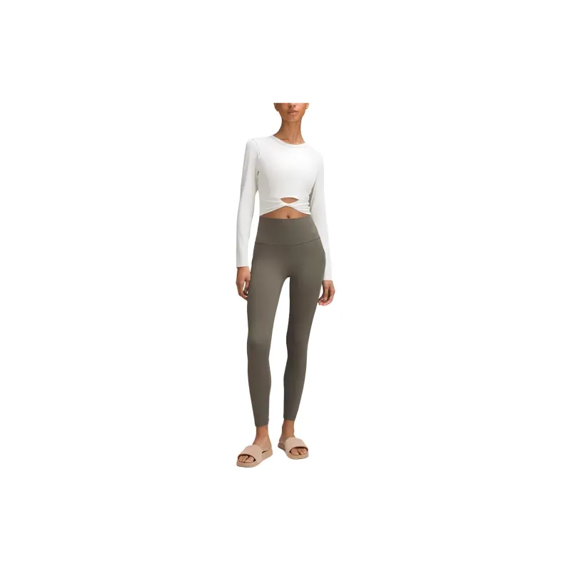 Lululemon Nulu™Cropped Collection Shirt Women's Bone White-2