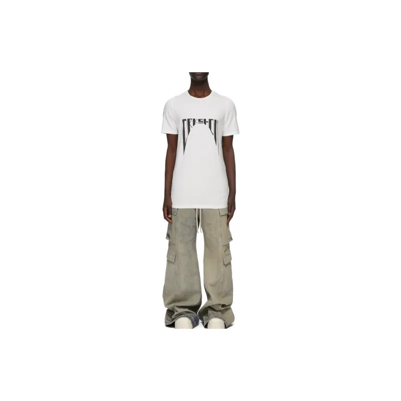 Rick Owens DRKSHDW Curved Logo Print T shirt-2