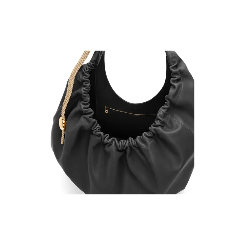 LOEWE Natural Cow Leather Handbag Extra Large Women's Black-4