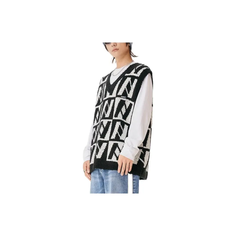 NERDY FW22 Vest Unisex Black White-3