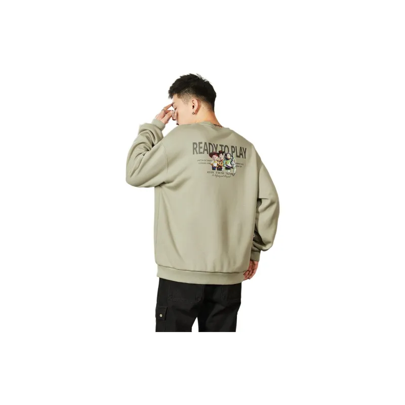 Tonlion Sweatshirt Men's Gray Tea Green-2