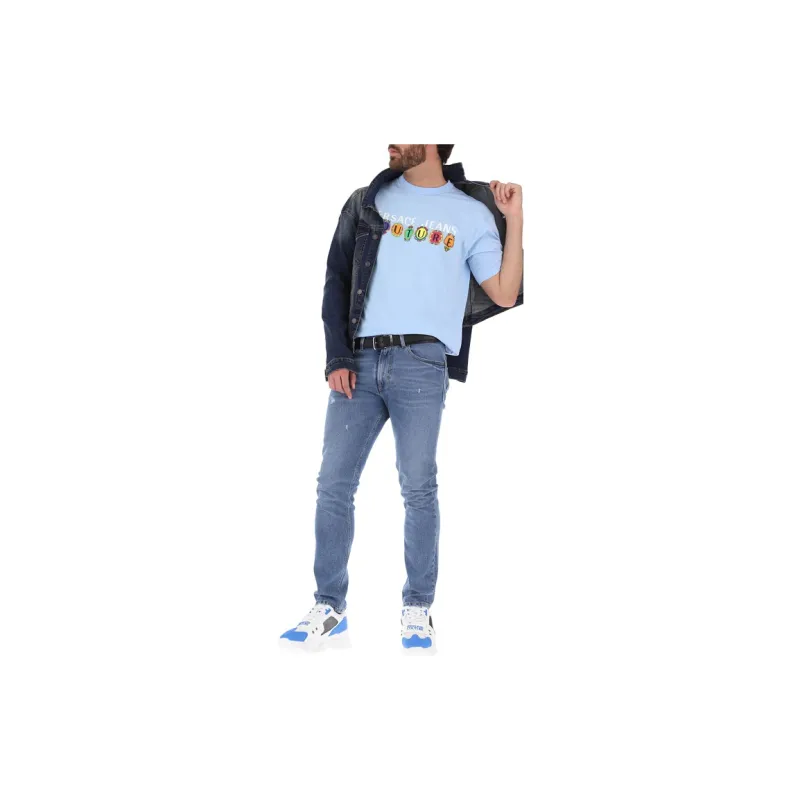 VERSACE JEANS COUTURE SS21 Regular T Shirt Men's Light Blue-6