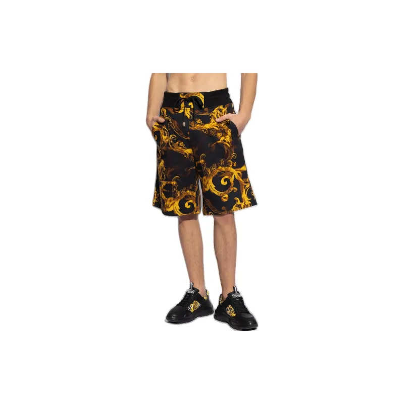 VERSACE JEANS Barocco Printed Drawstring Track Shorts-2