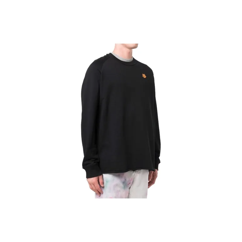 KENZO Logo Patch Ribbed Hem Sweatshirt-1