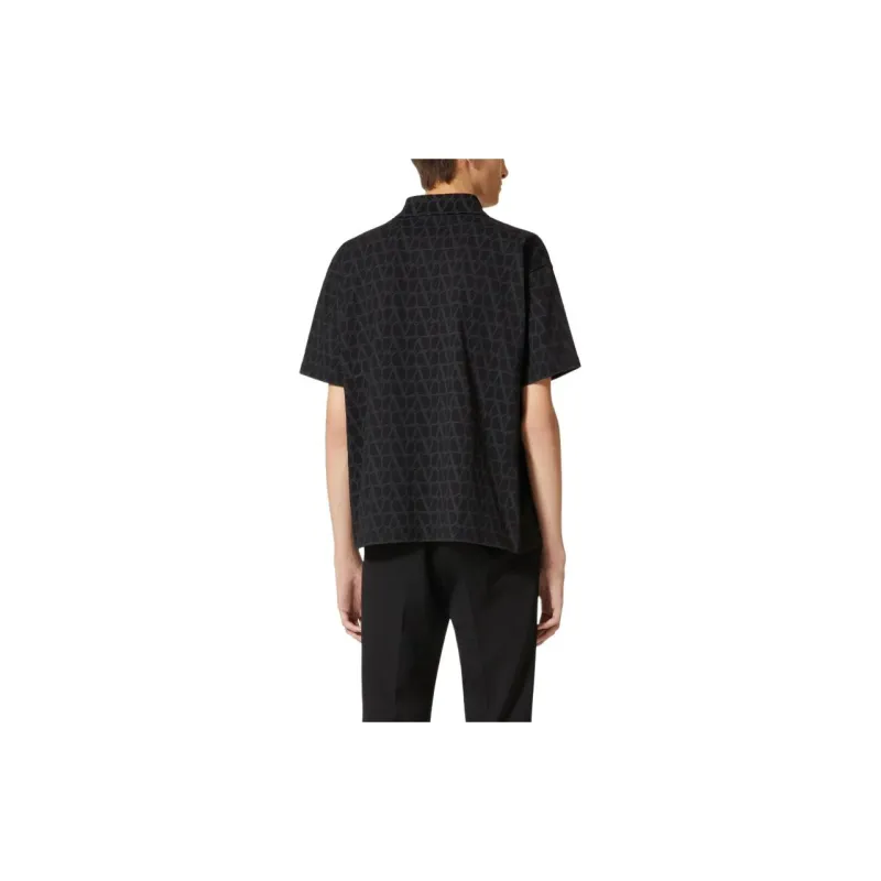 Valentino Toile Iconographe Straight Hem Polo Shirt-3