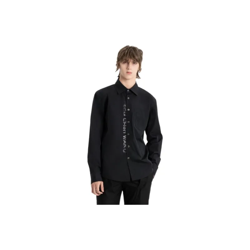 Feng Chen Wang Logo print Cotton blend Shirt-1